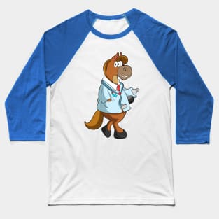 Horse as Doctor with Stethoscope & Smock Baseball T-Shirt